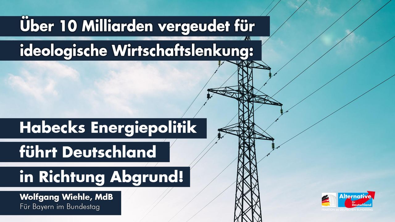 MdB Wolfgang Wiehle zum Haushaltsplan Wirtschaft und Klimaschutz